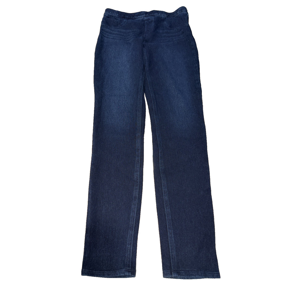 SPANX Pull-On Stretch Jeans Medium Dark Wash Shaping Denim (28x29)